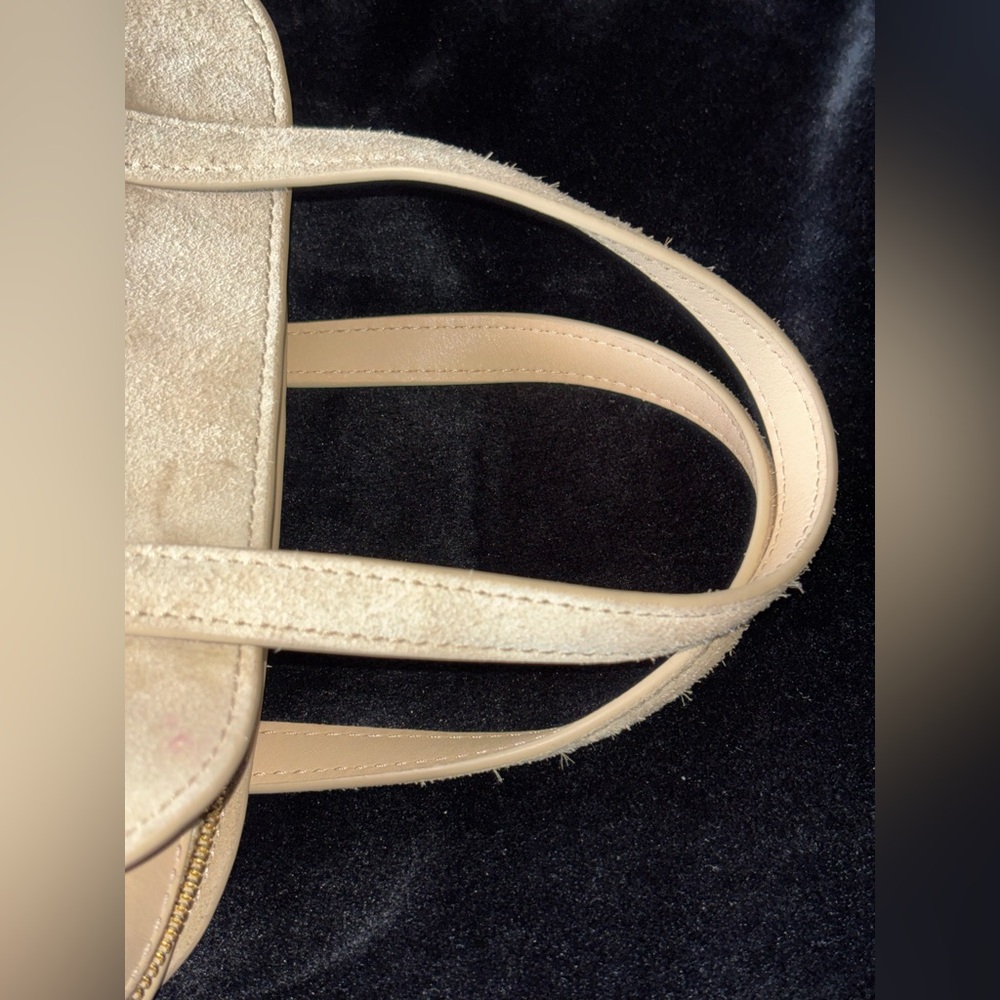 J.Crew Small Berkeley Top Handle Suede and Leather Bag Light Khaki CH242 - Picture 13 of 16